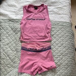 Nike Pro Pink Athletic Set